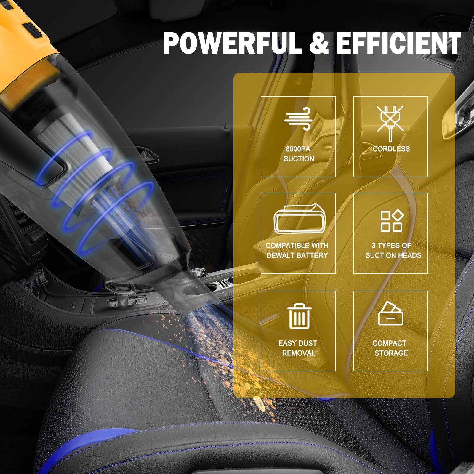TRONYAN cordless vacuum lightweight design for easy handling and extended use.