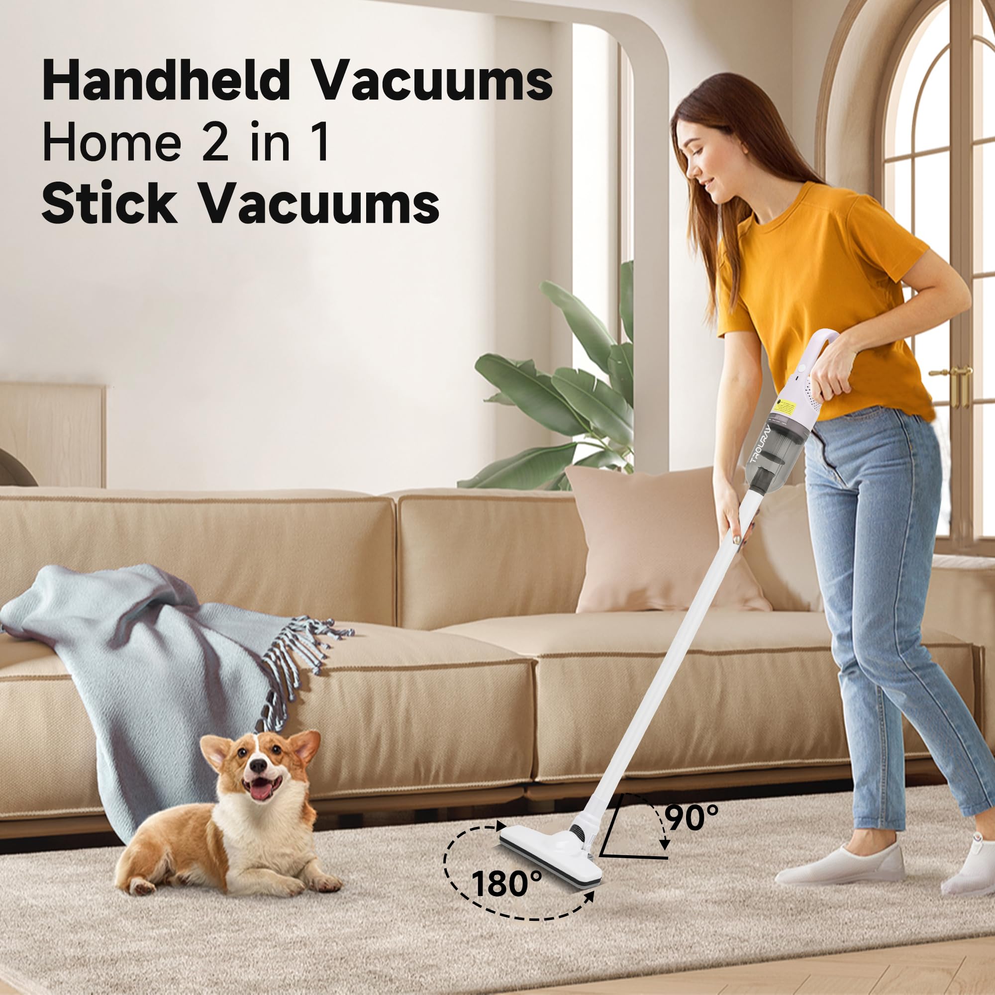 TROURAY vacuum mop function used on floors for convenience