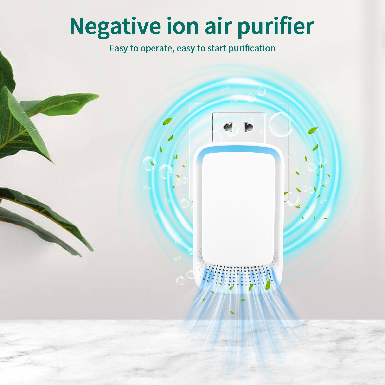 TRPYD compact wall plug-in air purifier delivering space-saving clean air.