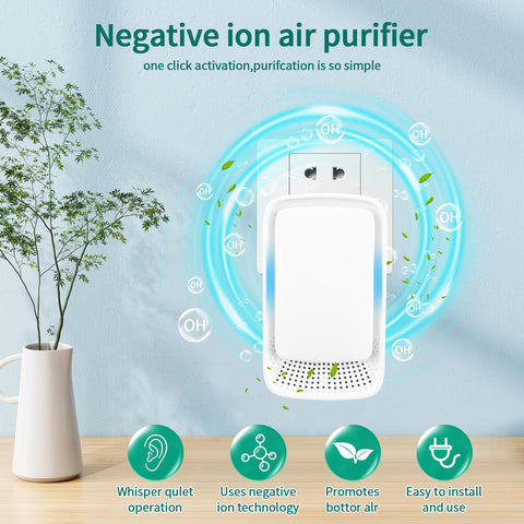 TRPYD negative-ion air purifier attracting dust and pollen for cleaner air.