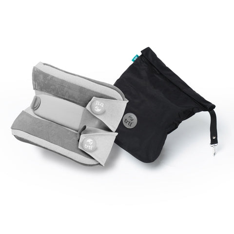 trtl Pillow Plus adjustable neck support for customized comfort on flights and road trips.