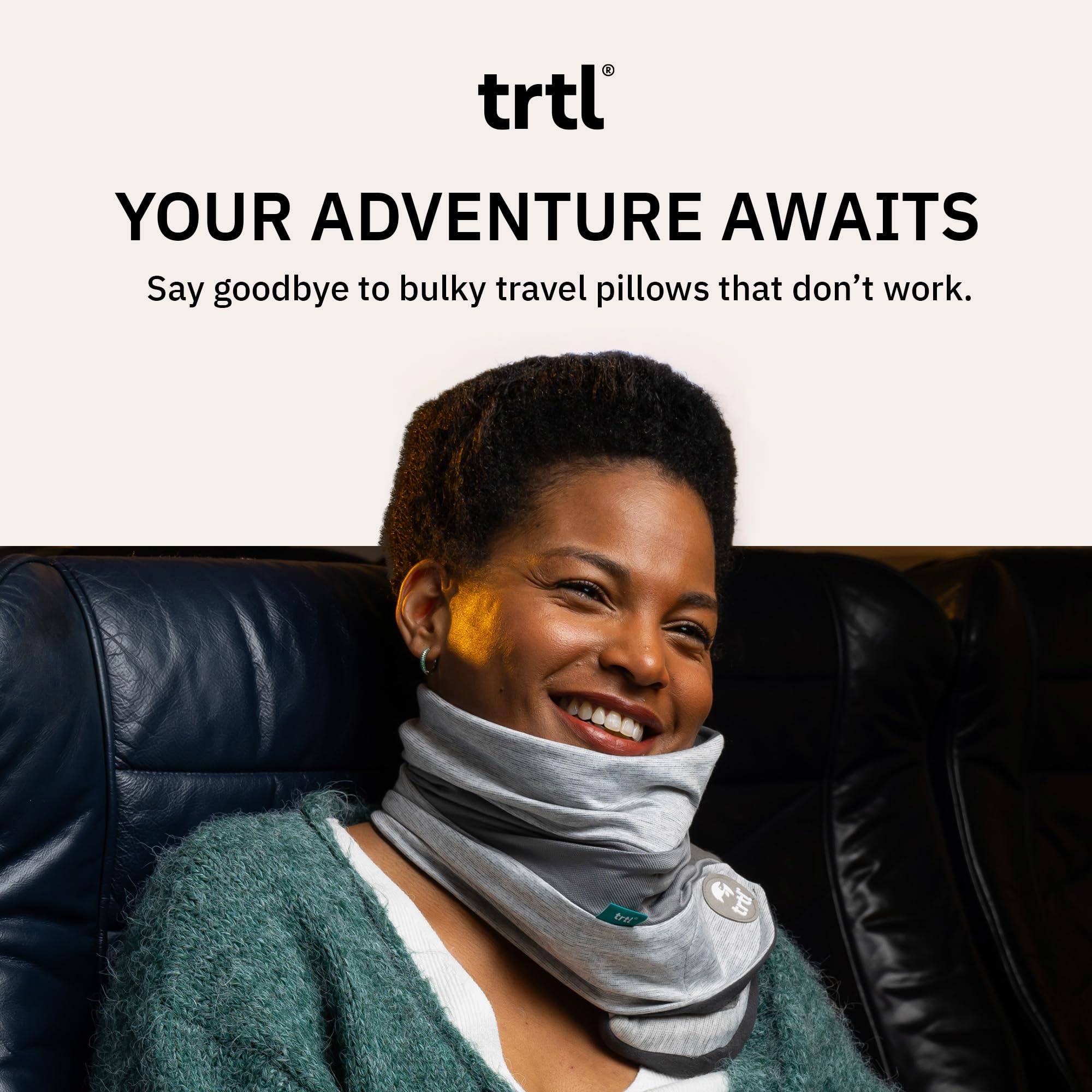 trtl Pillow Plus compact foldable design fits easily in your hand luggage.