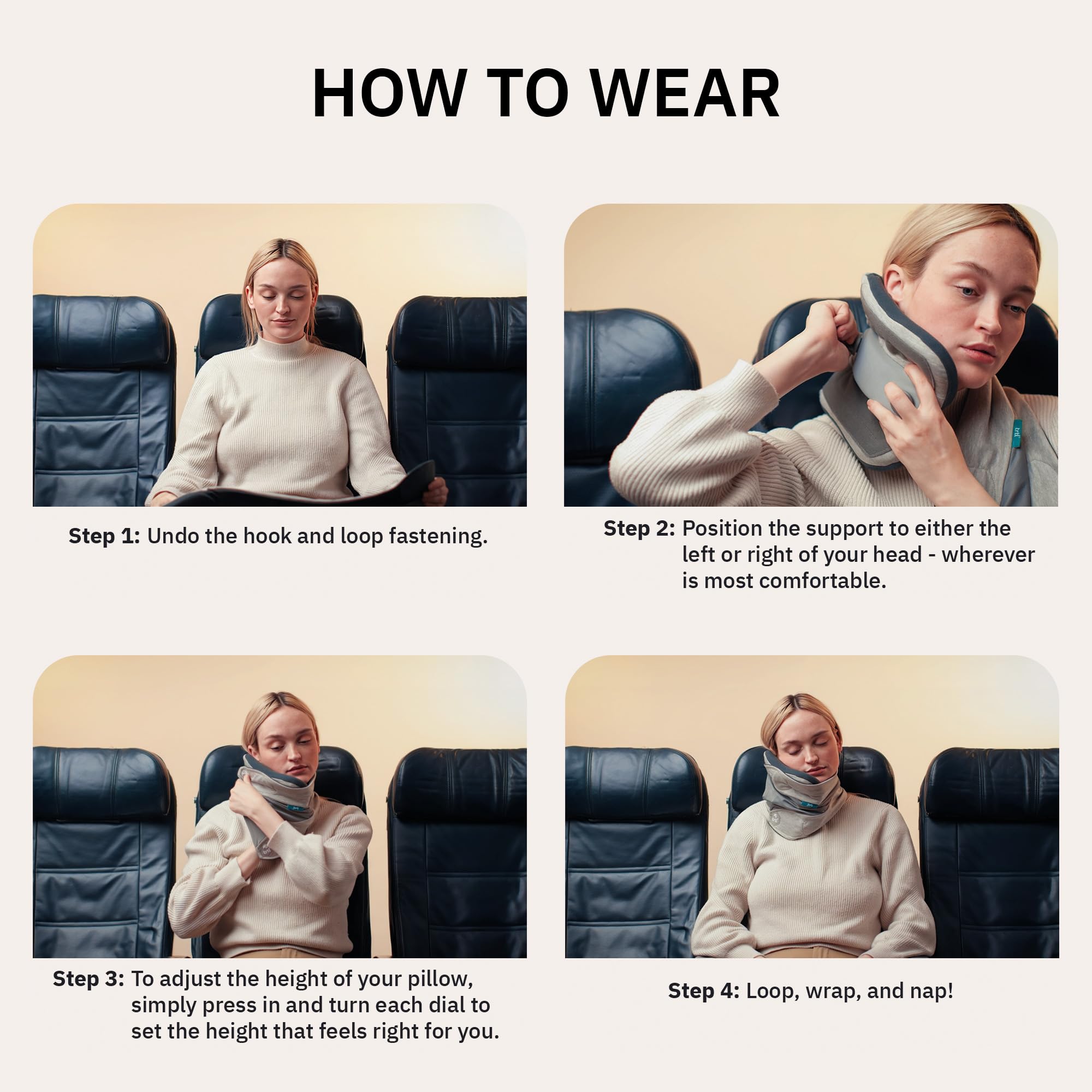 trtl Pillow Plus high-density foam core supports ergonomic head and neck alignment.