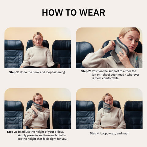 trtl Pillow Plus high-density foam core supports ergonomic head and neck alignment.