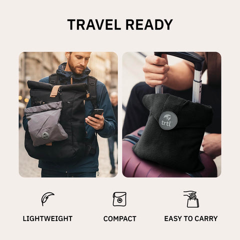 trtl Pillow soft-fleece fabric delivers cozy, skin-friendly comfort.