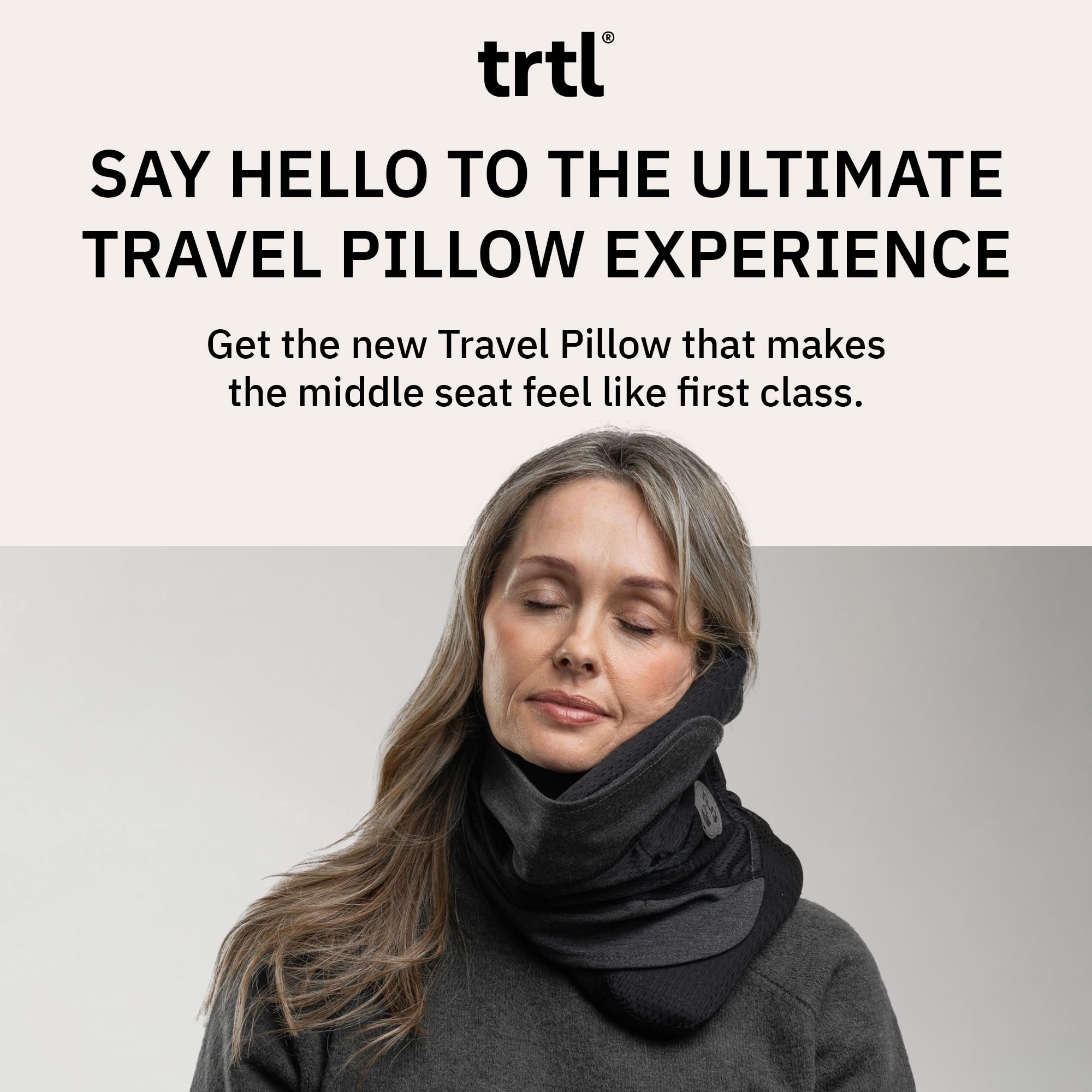 trtl Travel Pillow Cool breathable fabric helps airflow for cooler travels