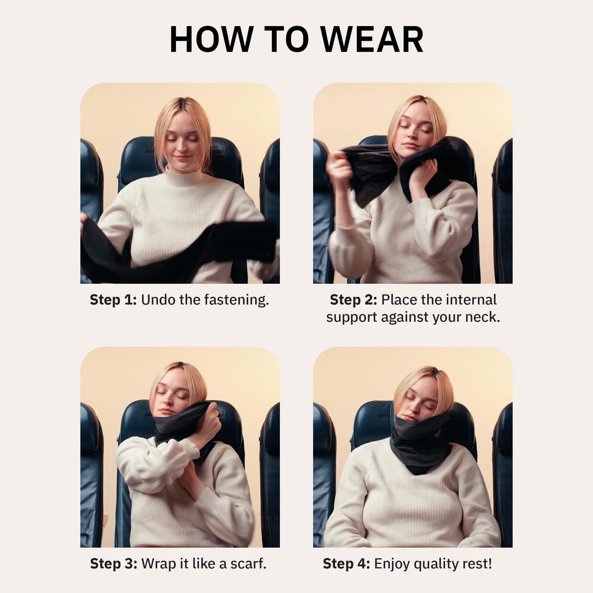 trtl Travel Pillow Cool mesh vent panel enhances breathability during use