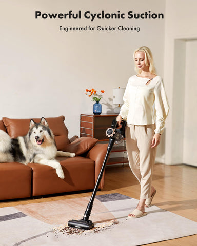 Trucozie 8-in-1 multifunction modes for stairs, car, and upholstery.