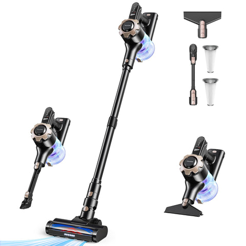 Trucozie cordless vacuum in compact lightweight form for easy handling and storage.