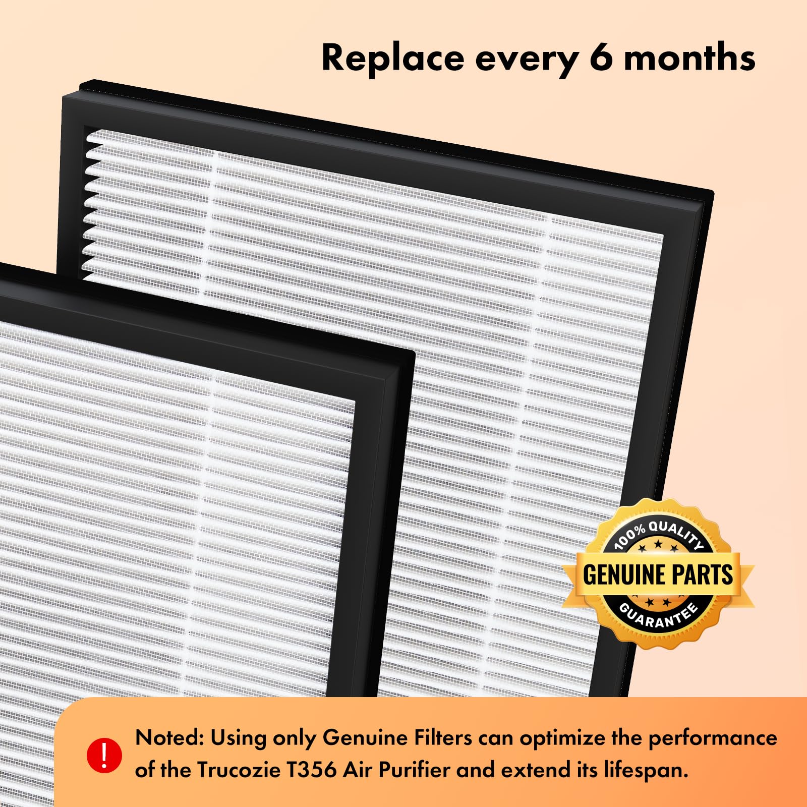 Trucozie T356 filter pack activated carbon layer for odors.