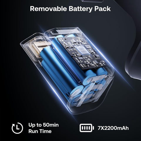 Trucozie T550 50-minute runtime covers large spaces on a single charge.