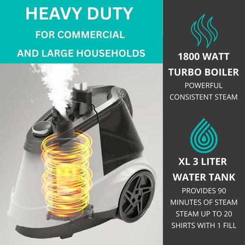 True & Tidy steamer designed for professional use with mobility