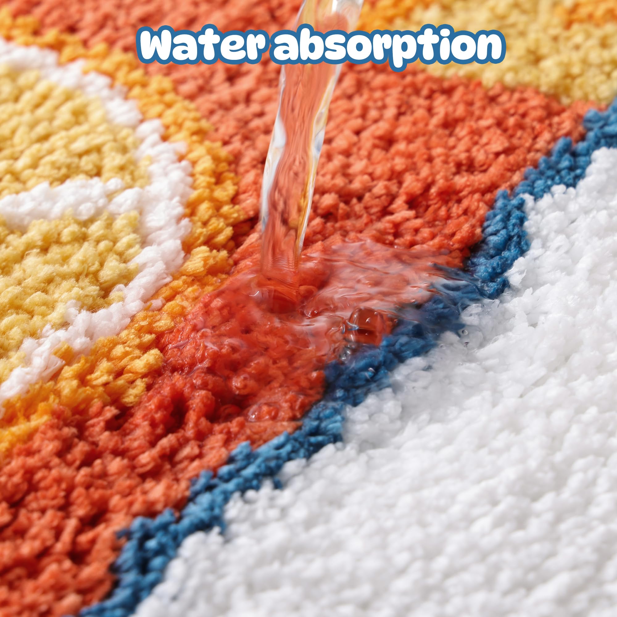 TRUEDAYS Sardine-Can Bath Mat non-slip bottom enhances safety on tile floors