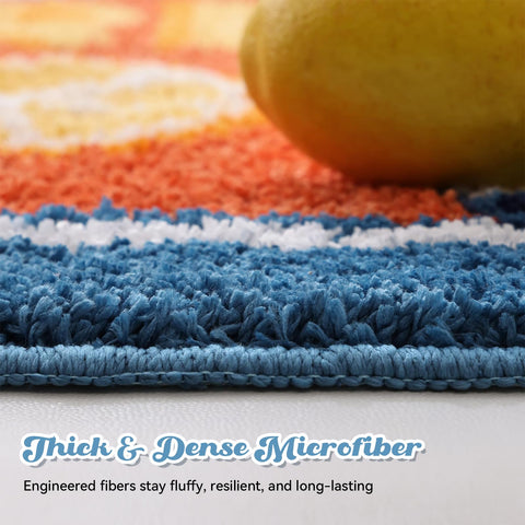 TRUEDAYS Sardine-Can Bath Mat vibrant print resists fading after washes