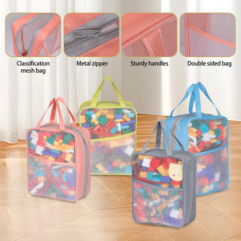 TrueLux magnetic tiles storage bag with breathable pockets for tiles