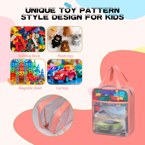 TrueLux see-through colored pouch with handle for easy transport and color coding