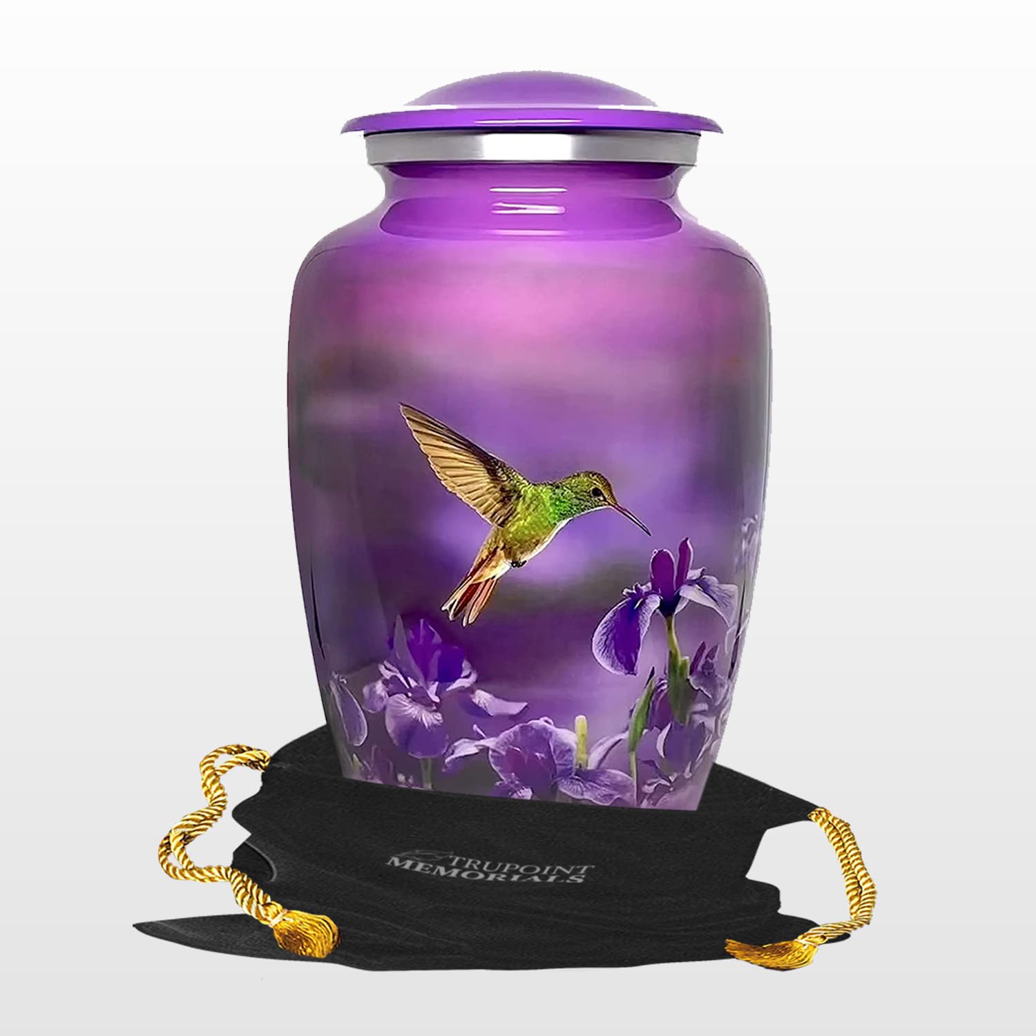 Trupoint Memorials decorative urn for adult ashes in a memorial setting.