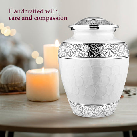 Trupoint Memorials urn with threaded lid for secure closure