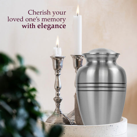 Trupoint Memorials large 10x7 inch urn suitable for adult remains.