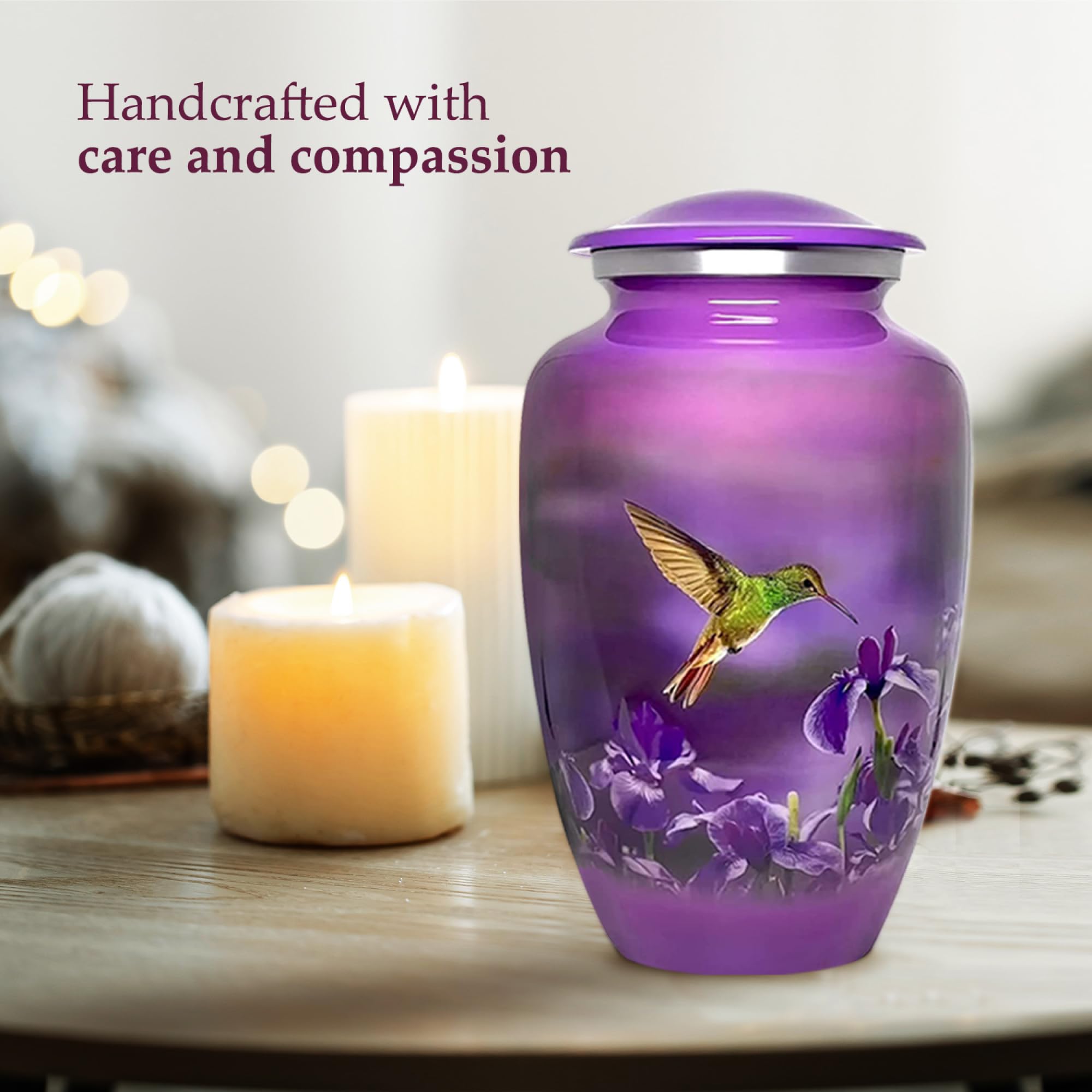 Trupoint Memorials 10x7 inch urn suitable for both men and women.