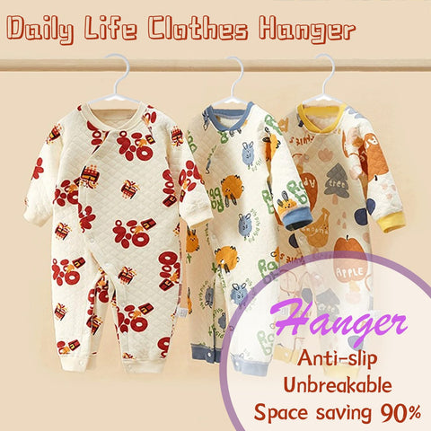Trusir non-slip shoulders keep baby and toddler outfits securely in place.