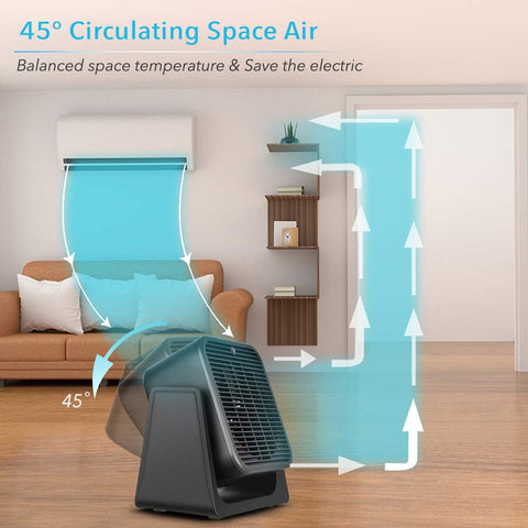 TRUSTECH 2 in 1 tilt-adjust feature lets you direct airflow precisely.