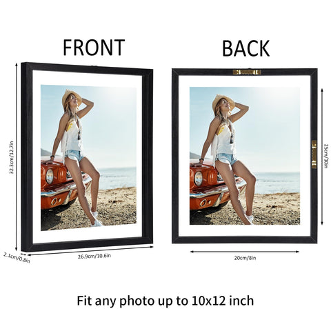 Trwcrt double-glass frame close-up in rustic black finish