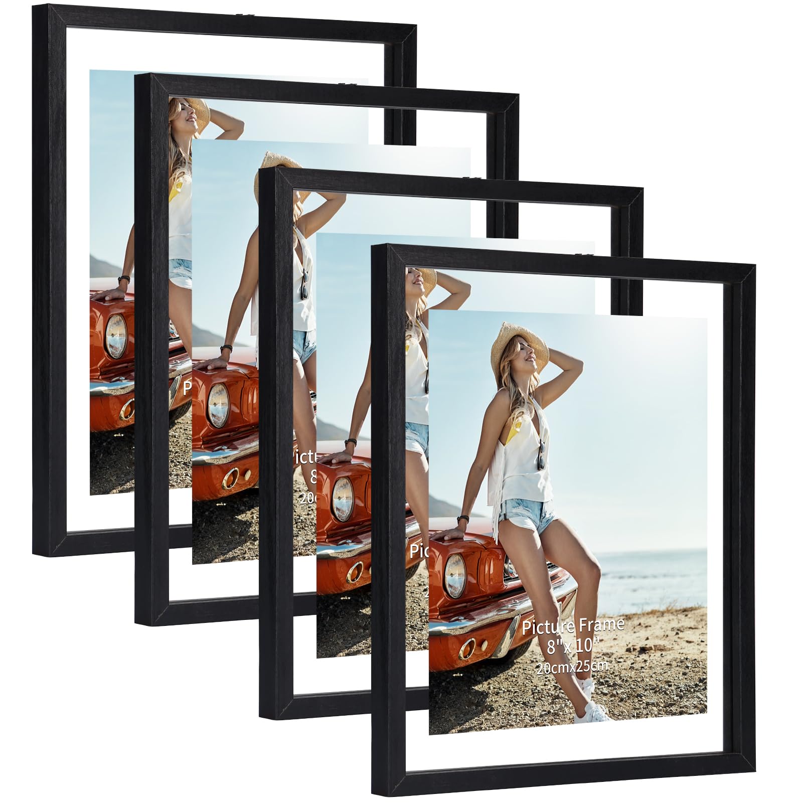 Trwcrt floating 8x10 frame on desktop for elegant, space-saving display