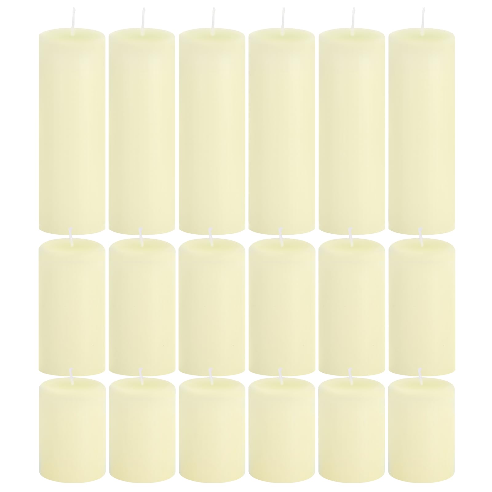 Trxvxo ivory pillar candle 3-inch adds layered glow to centerpieces.