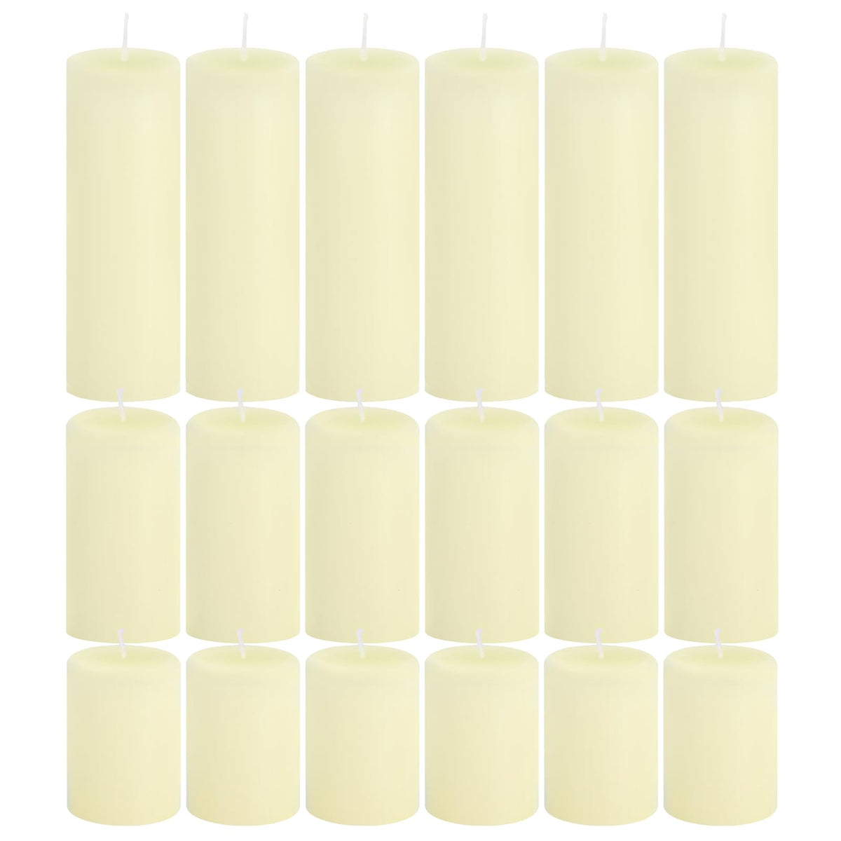 Trxvxo ivory pillar candle 3-inch adds layered glow to centerpieces.