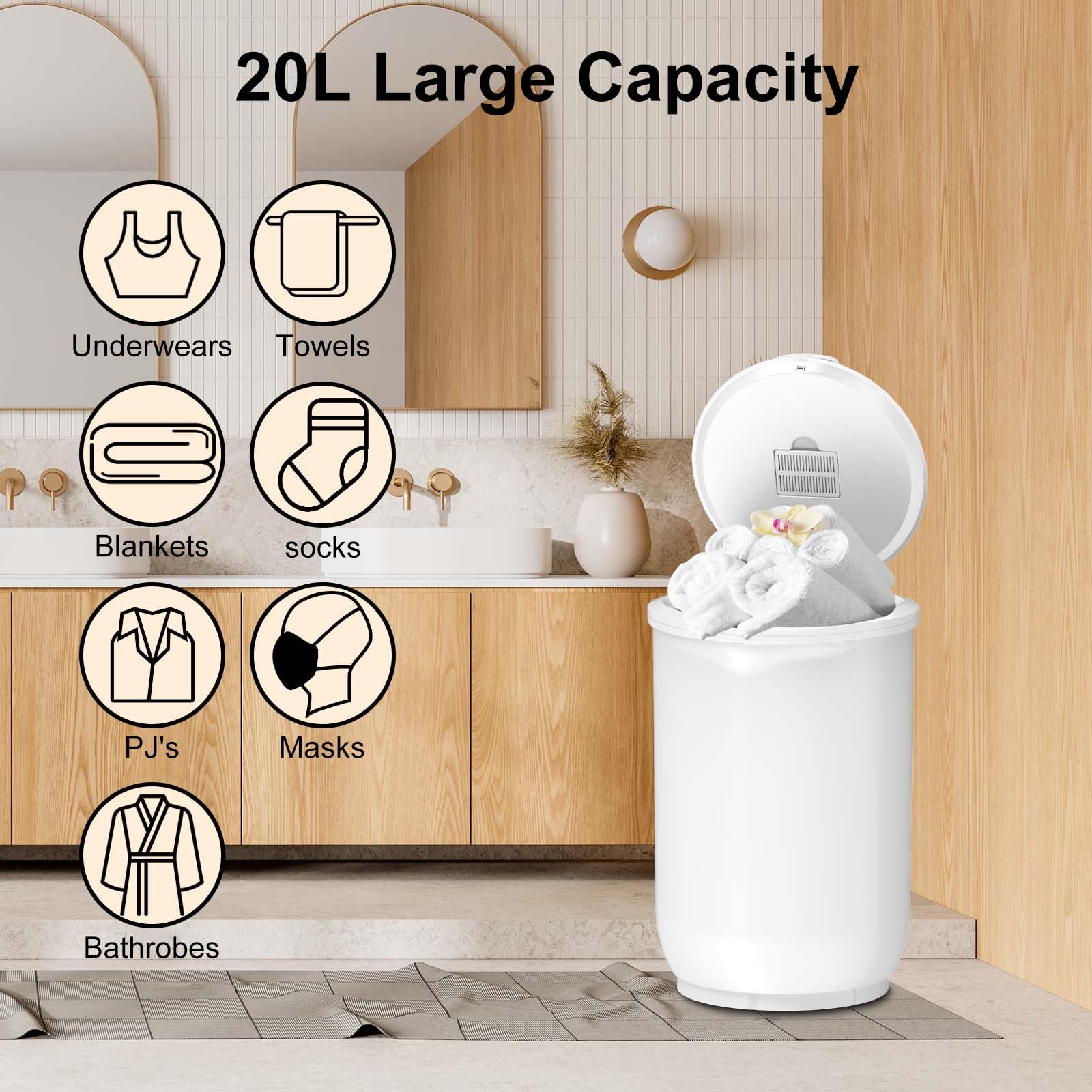 Trydow unit showing simple one-button timer for customizable heating