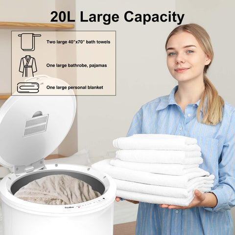 Trydow towel warmer bucket rear view highlights sleek design and compact footprint