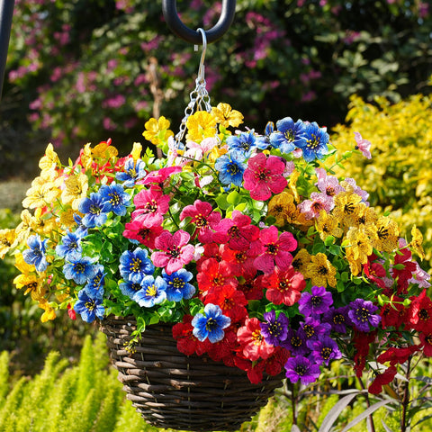 Trytuny artificial flowers for front porch decor, creating welcoming entryways with low maintenance.