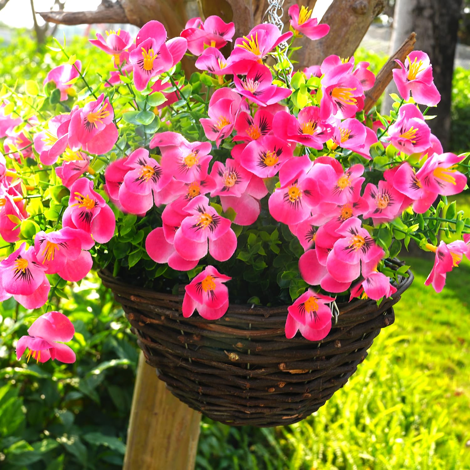 trytuny rose red artificial flowers for outdoor decor offering weather resistance and year-round color.