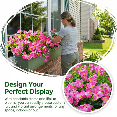 trytuny silk-like petals mimic fresh blooms without watering or upkeep.