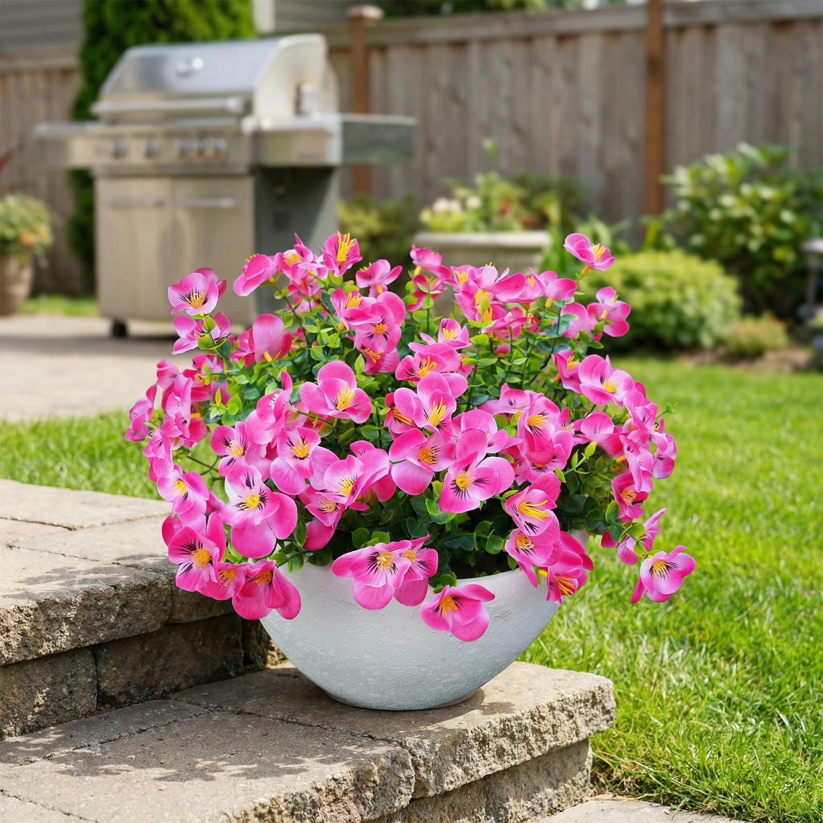 trytuny realistic rose-red artificial flowers for indoor or outdoor displays.