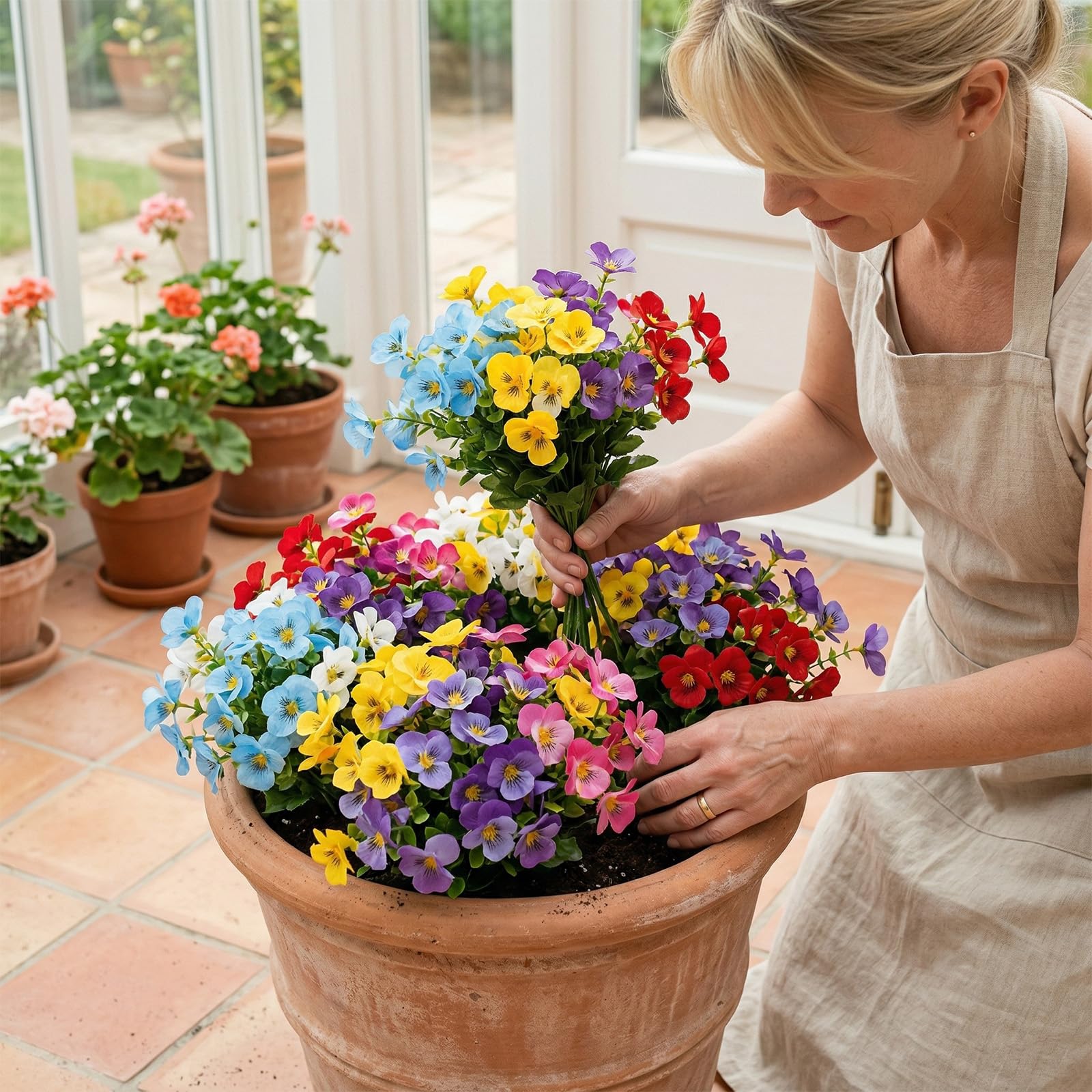 trytuny faux porch flowers easy to position in entryways and doorways