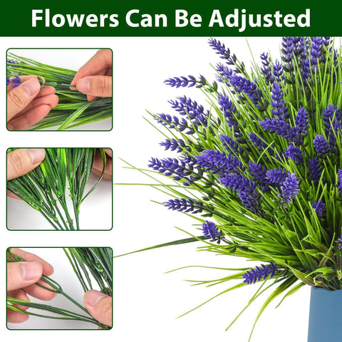 Trytuny fake lavender plants outdoor planters — vibrant color that resists weather for maintenance-free porches.