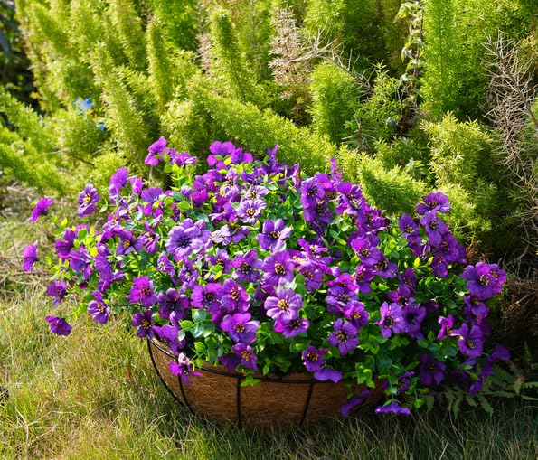 trytuny fake plants for patio decor with realistic texture and bendable stems.