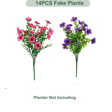 trytuny UV-resistant silk and plastic blooms for garden balcony.