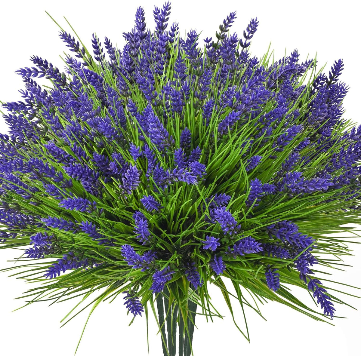 Trytuny lavender artificial flowers outdoor bundle — realistic blooms for year-round garden décor.