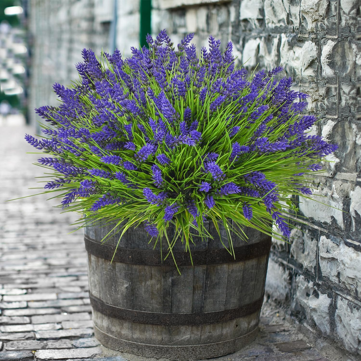 Trytuny lavender artificial plants for garden decor — ideal for planters and porch displays.