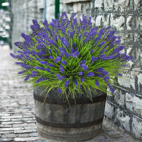 Trytuny lavender artificial plants for garden decor — ideal for planters and porch displays.