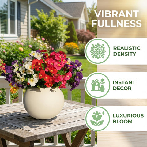 Trytuny outdoor porch decor pansies brighten entryways.