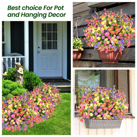 Trytuny plastic faux flowers for garden decor that stays vibrant.
