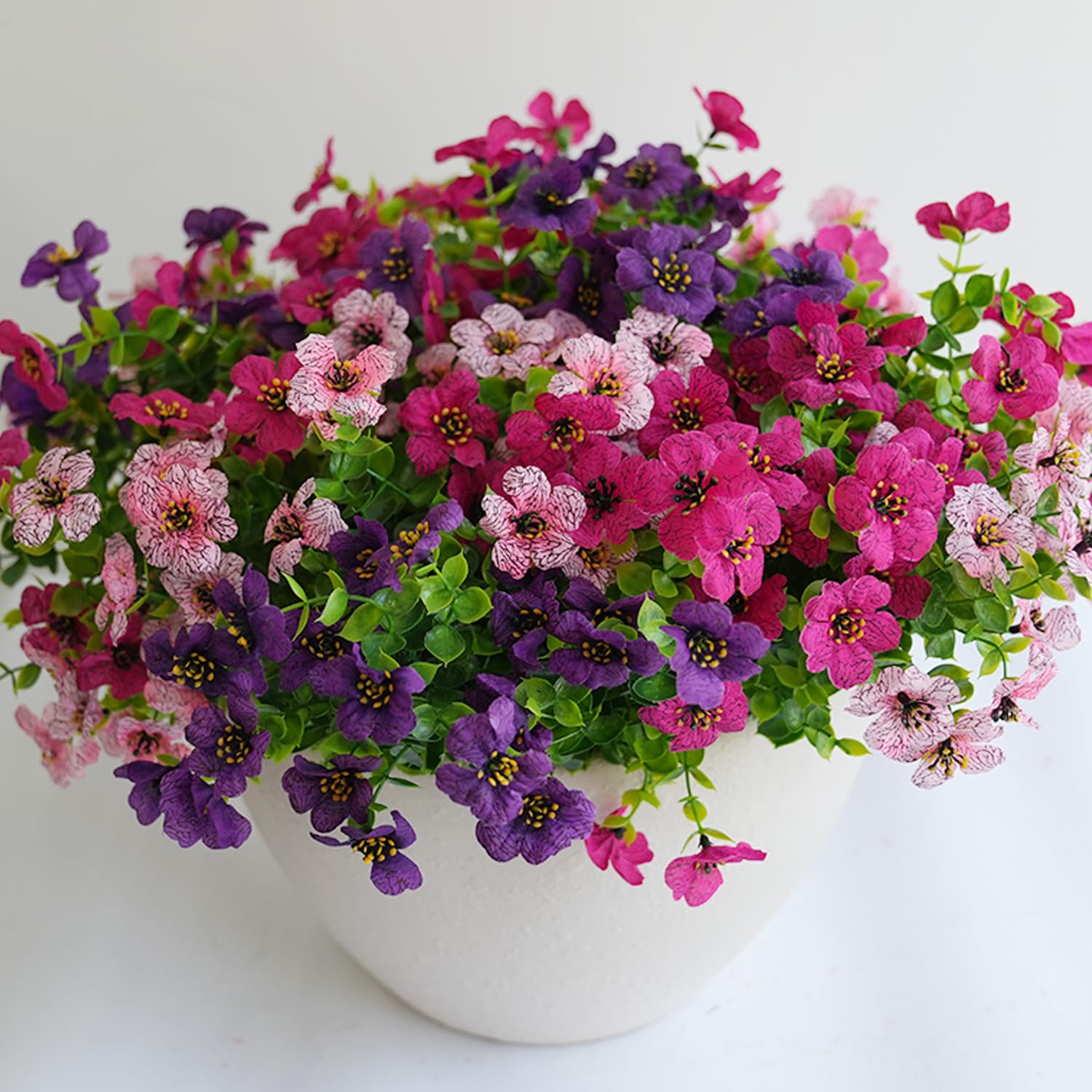 Trytuny realistic faux plants used in living room window display ideas.