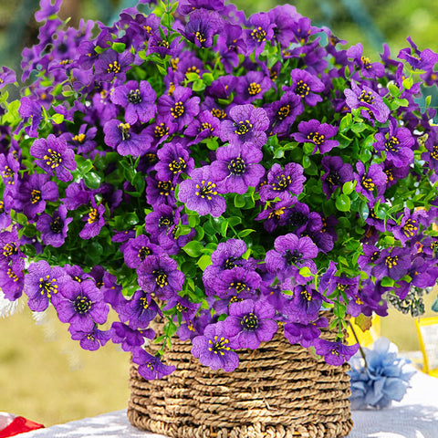 trytuny purple silk flowers for window boxes adding year-round color.