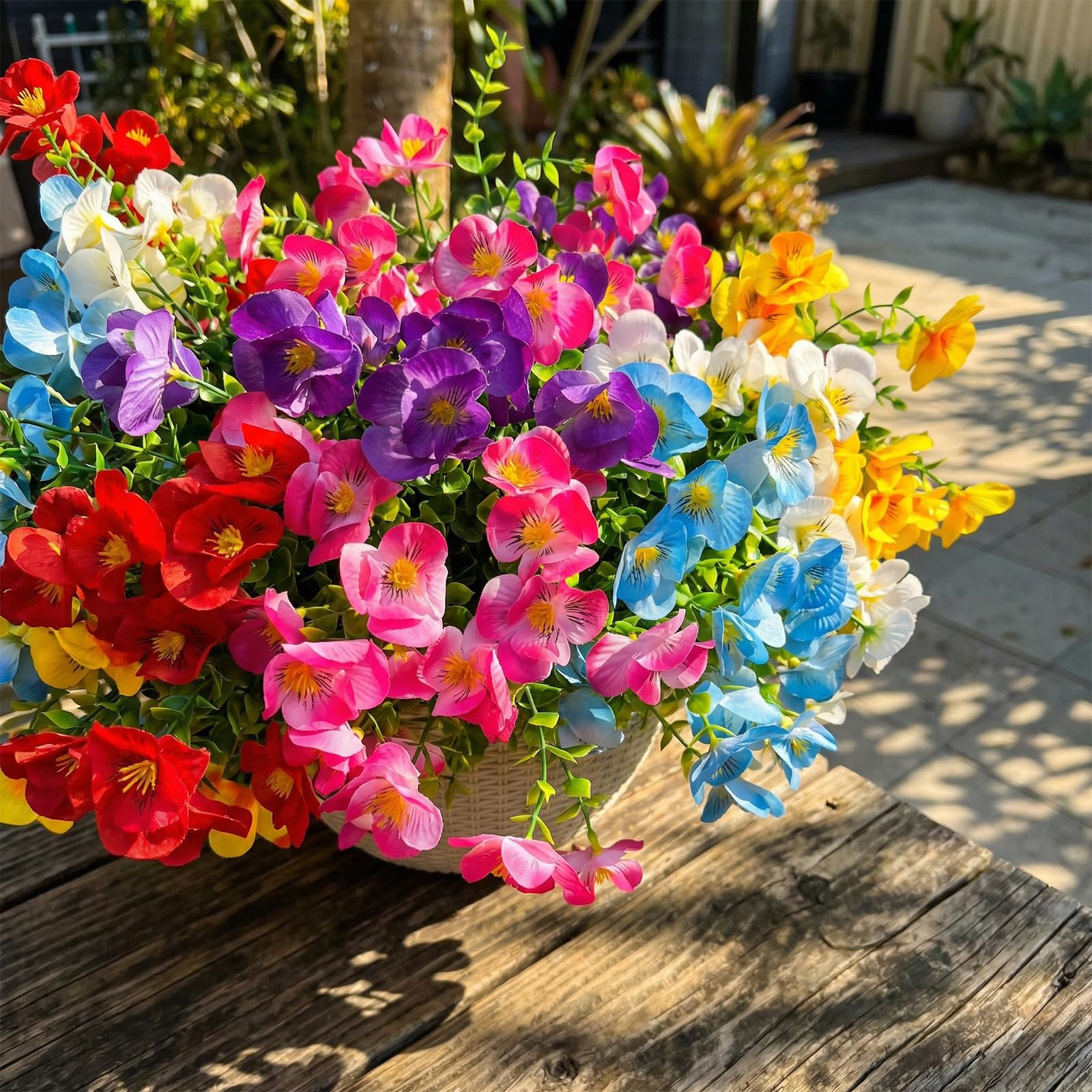 trytuny weather-resistant blooms resist rain and fading for outdoor use