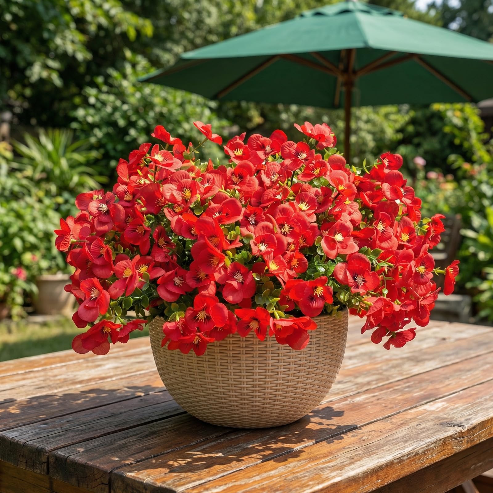 trytuny wedding decor artificial flowers red for elegant tables