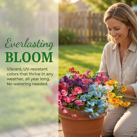 trytuny window box decor flowers ready to use in containers